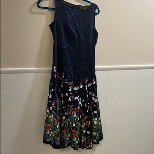 Burberry black label Navy Blue Floral Dress
